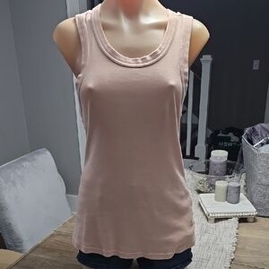 Fabletics Pink Fitted Sleeveless Tank Top
